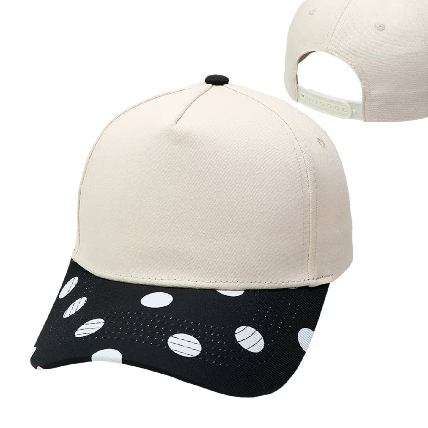Polka Dot Brim Baseball Cap