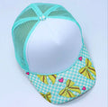 Mint Checkered Bow Print Trucker Cap