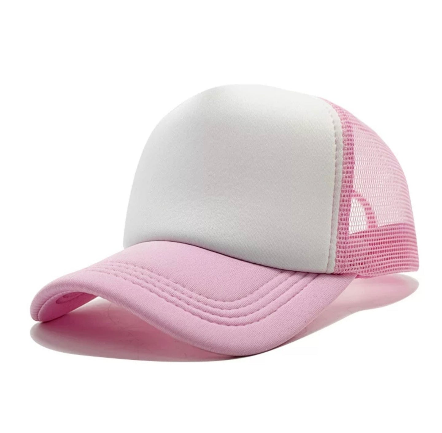  Blank Trucker Hat - Breathable Foam Front Mesh Snapback Baseball Cap for Custom Logo 