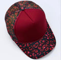Maroon Red Leopard Print Trucker Cap