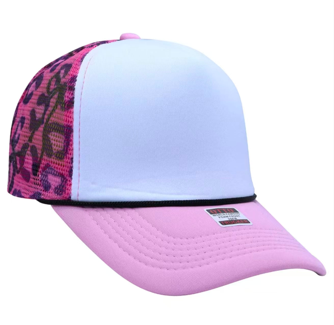 Pink-Purple Leopard Trucker Hat