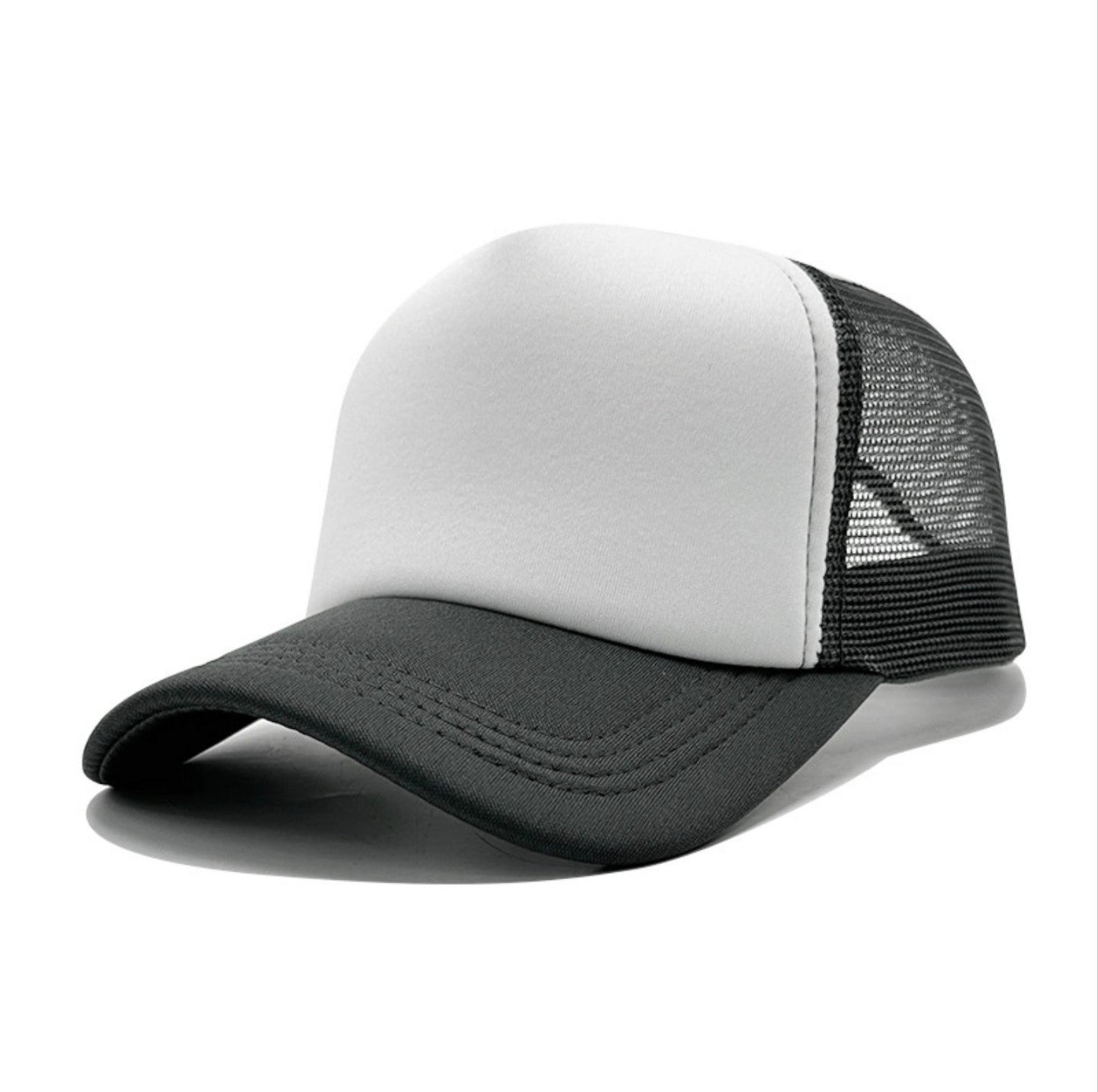  Blank Trucker Hat - Breathable Foam Front Mesh Snapback Baseball Cap for Custom Logo 