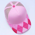 Pink Patchwork Star Print Trucker Cap