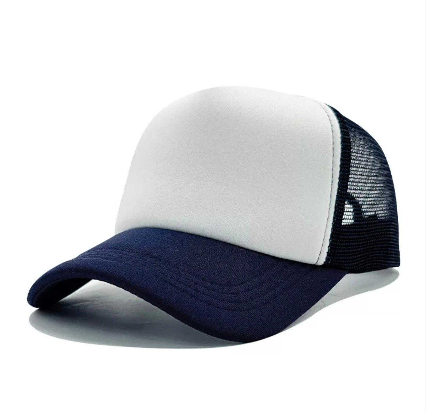  Blank Trucker Hat - Breathable Foam Front Mesh Snapback Baseball Cap for Custom Logo 