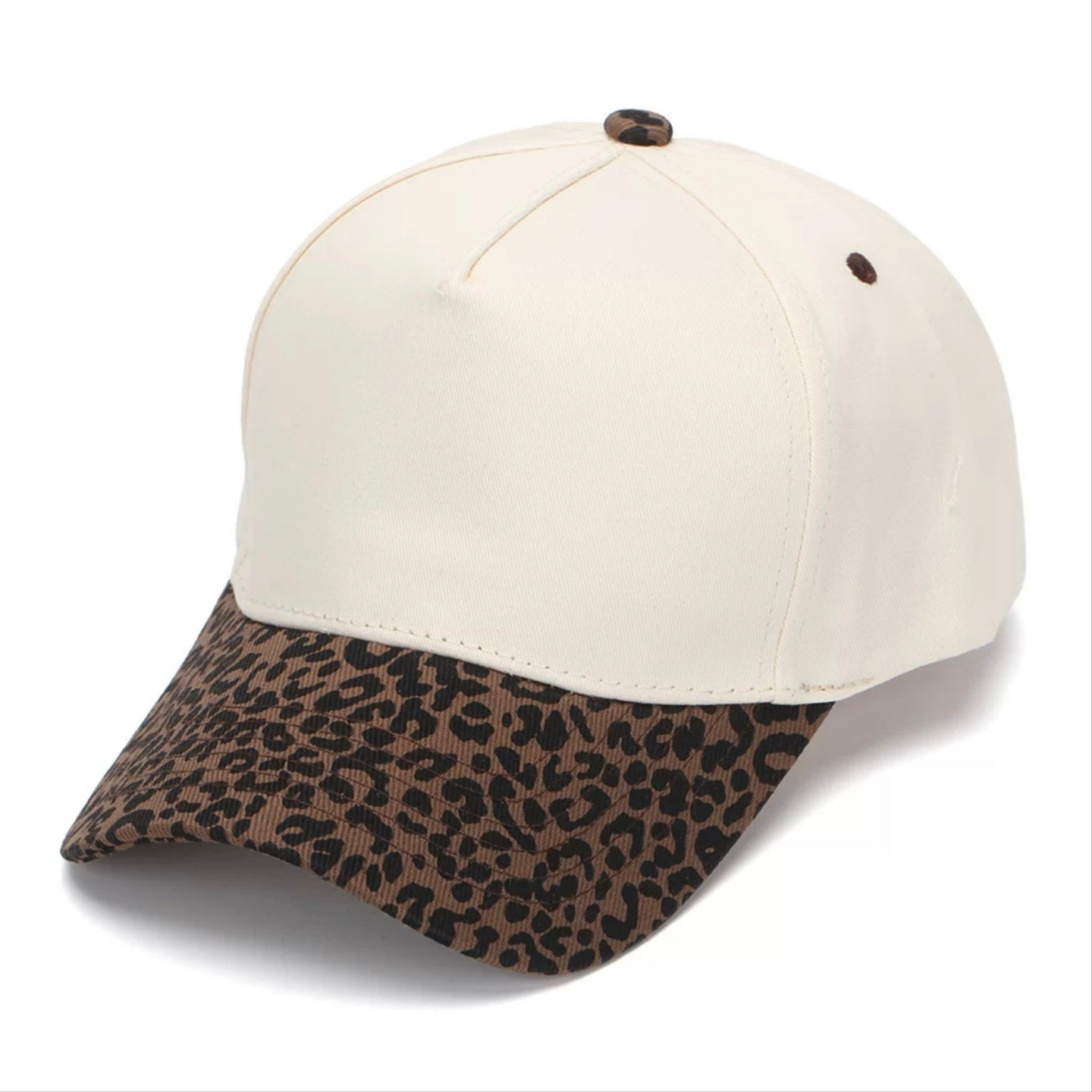 Leopard Print Brim Baseball Cap