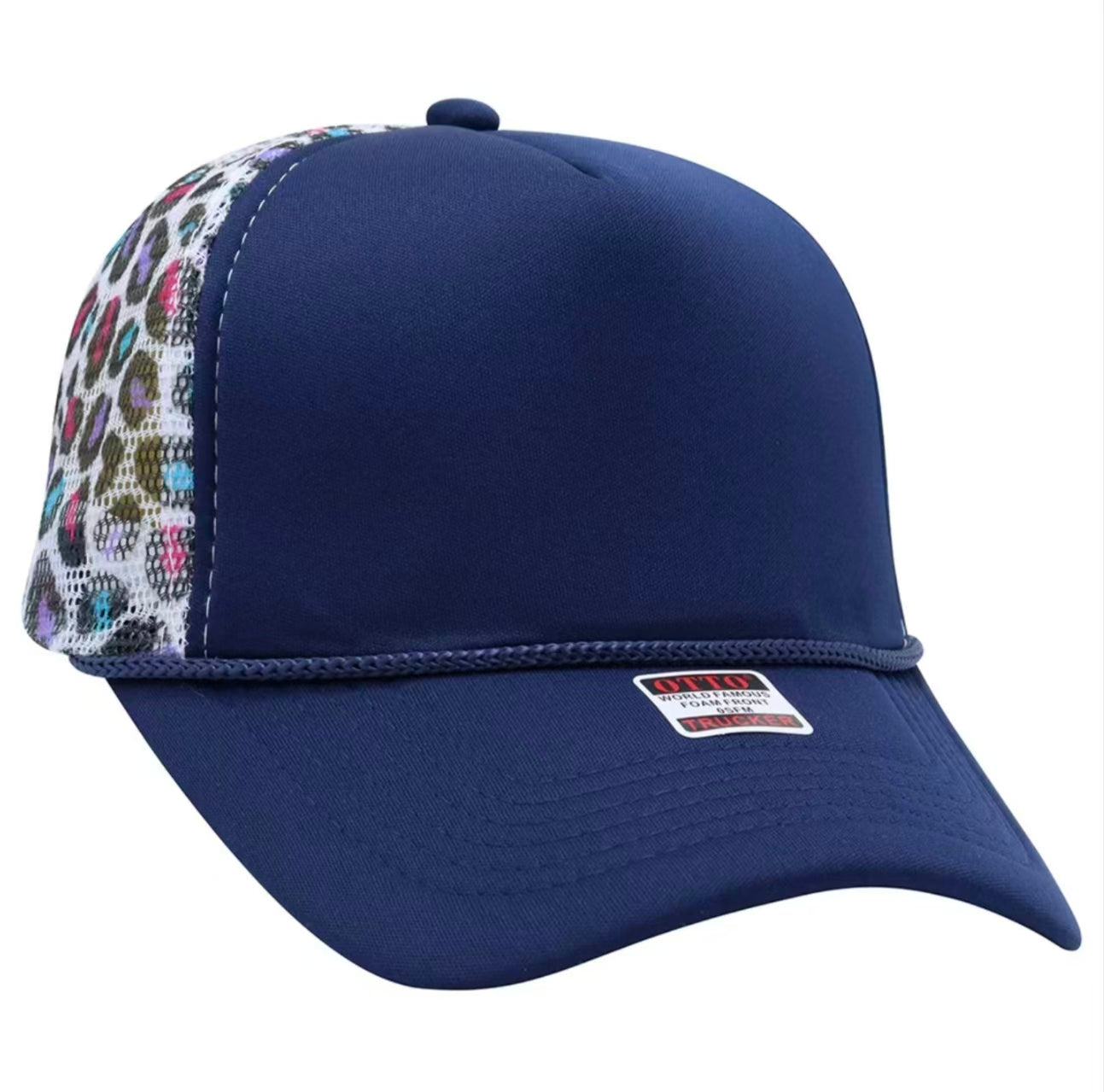 Multicolor Leopard Trucker Cap