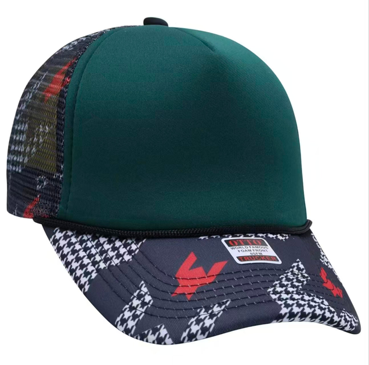 Houndstooth Lightning Trucker Hat
