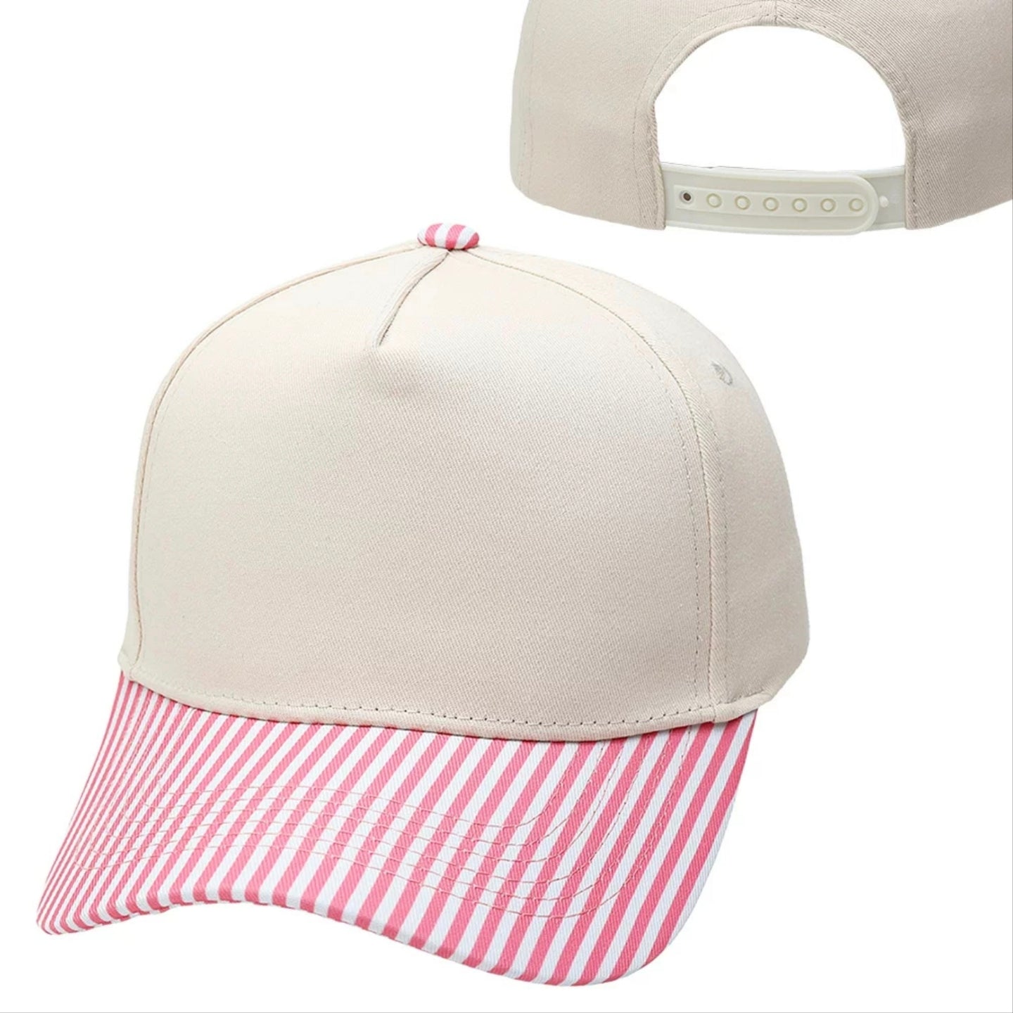 Striped Brim Baseball Cap