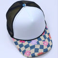 Checker Floral Trucker Hat