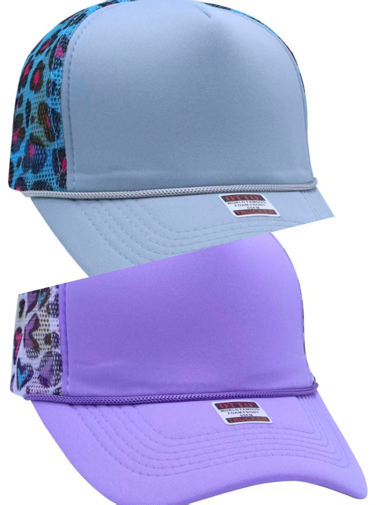 Multicolor Leopard Trucker Hat