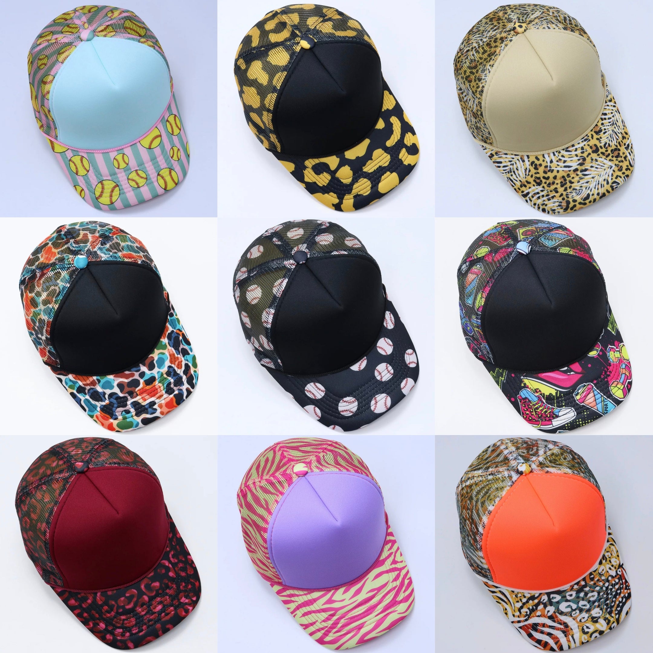 Trendy Patterned Trucker Hat Collection