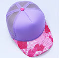 Purple Pink Star Patchwork Trucker Cap
