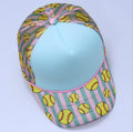 Mint Green Baseball Print Trucker Cap