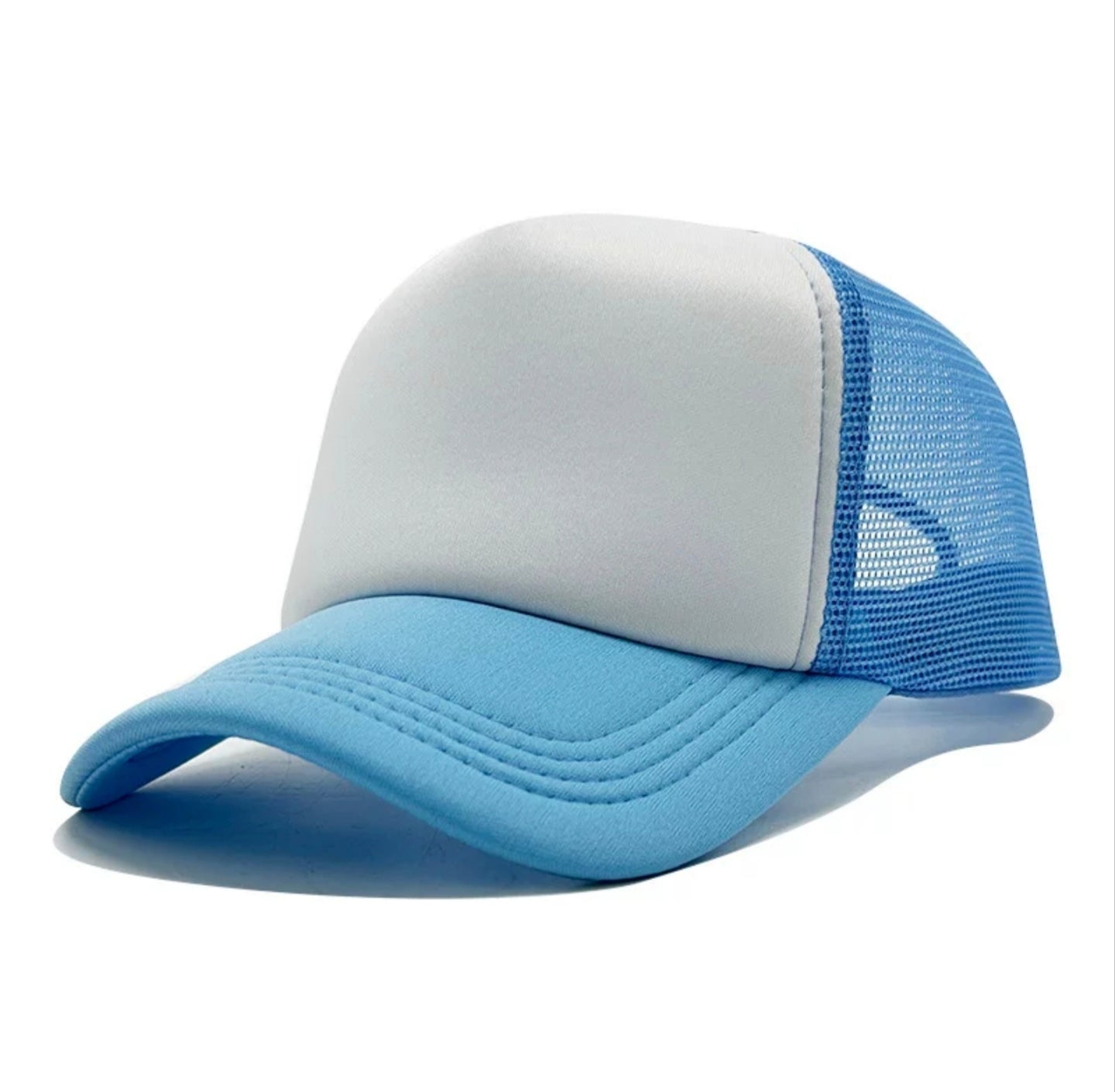  Blank Trucker Hat - Breathable Foam Front Mesh Snapback Baseball Cap for Custom Logo 