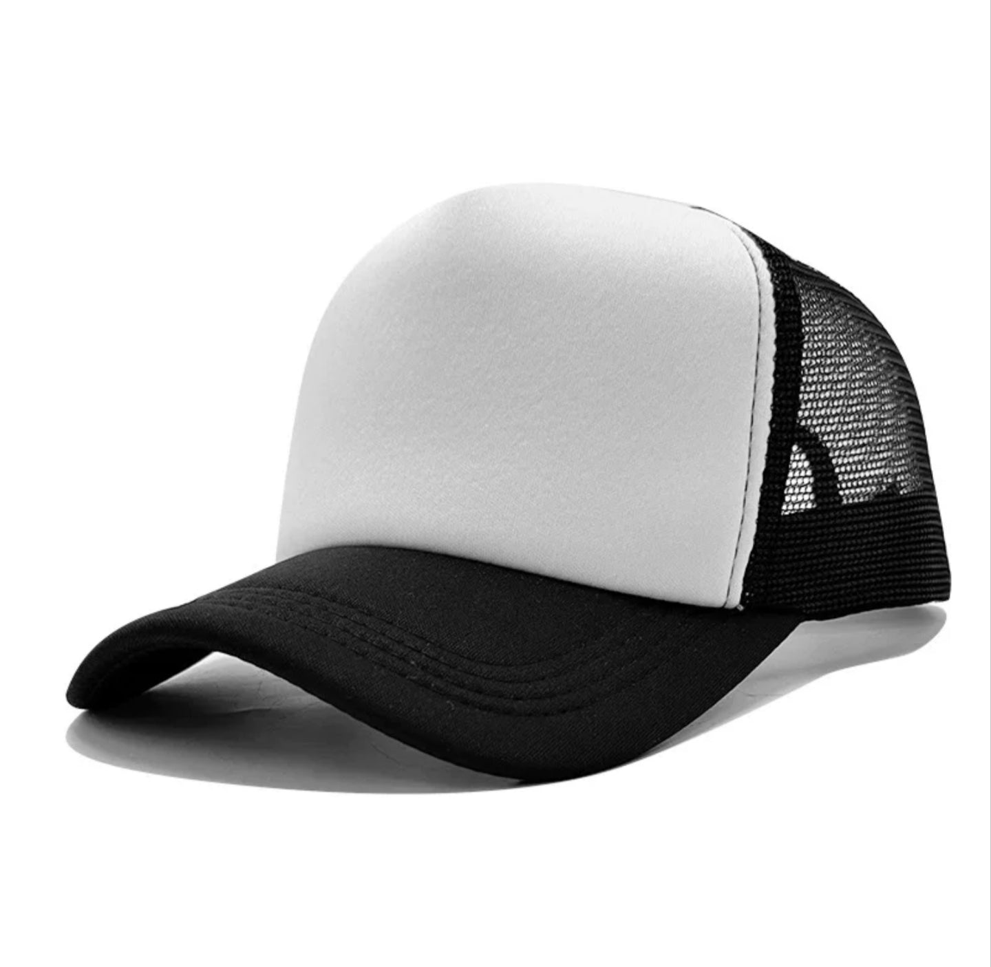  Blank Trucker Hat - Breathable Foam Front Mesh Snapback Baseball Cap for Custom Logo 