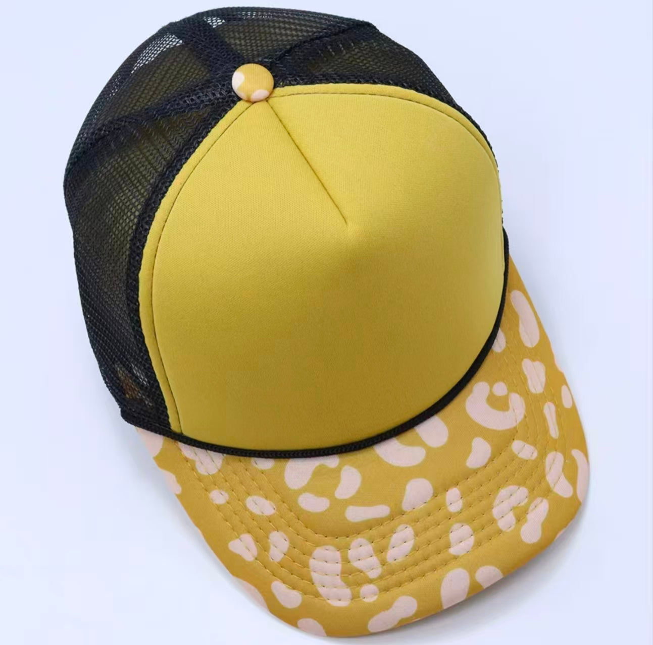 Yellow Leopard Trucker Hat