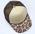 Coffee Bean Print Trucker Cap