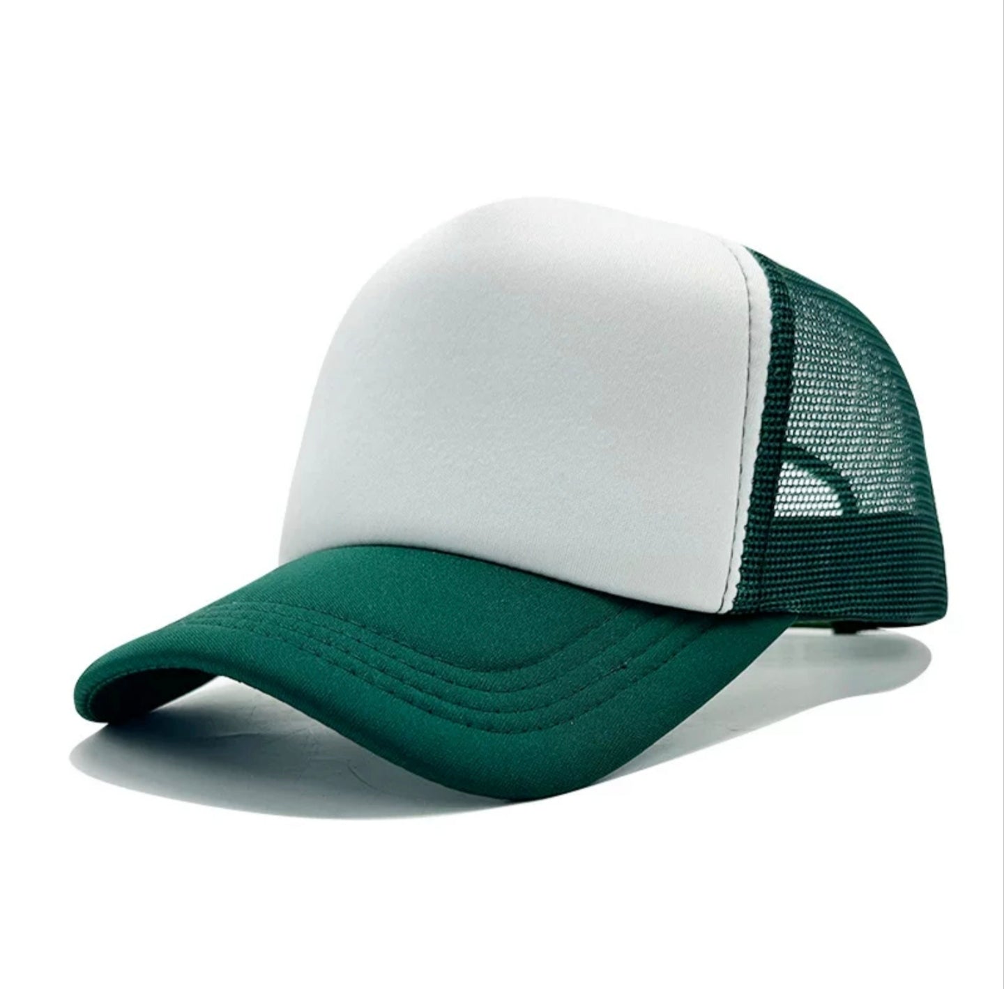  Blank Trucker Hat - Breathable Foam Front Mesh Snapback Baseball Cap for Custom Logo 