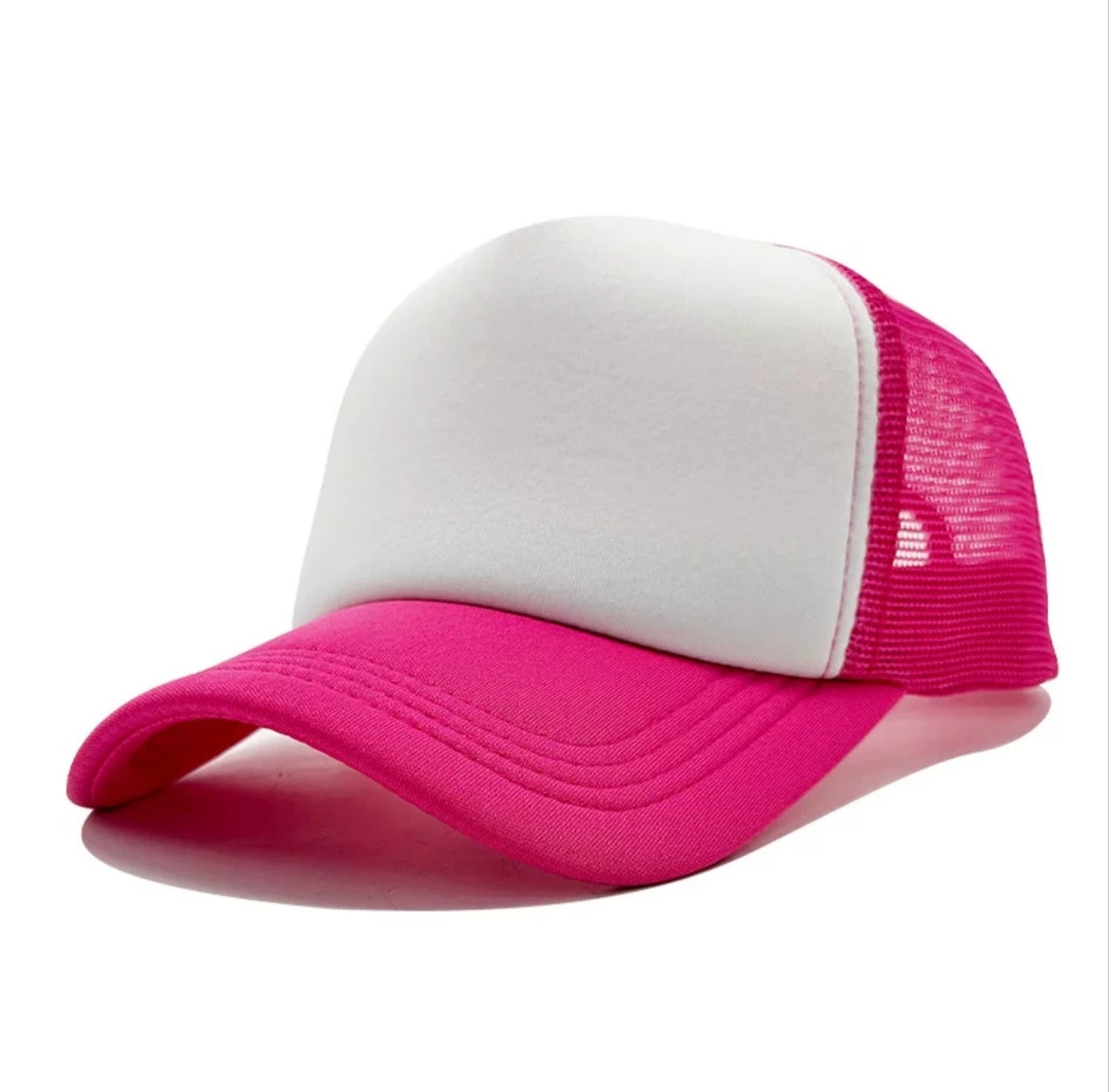  Blank Trucker Hat - Breathable Foam Front Mesh Snapback Baseball Cap for Custom Logo 