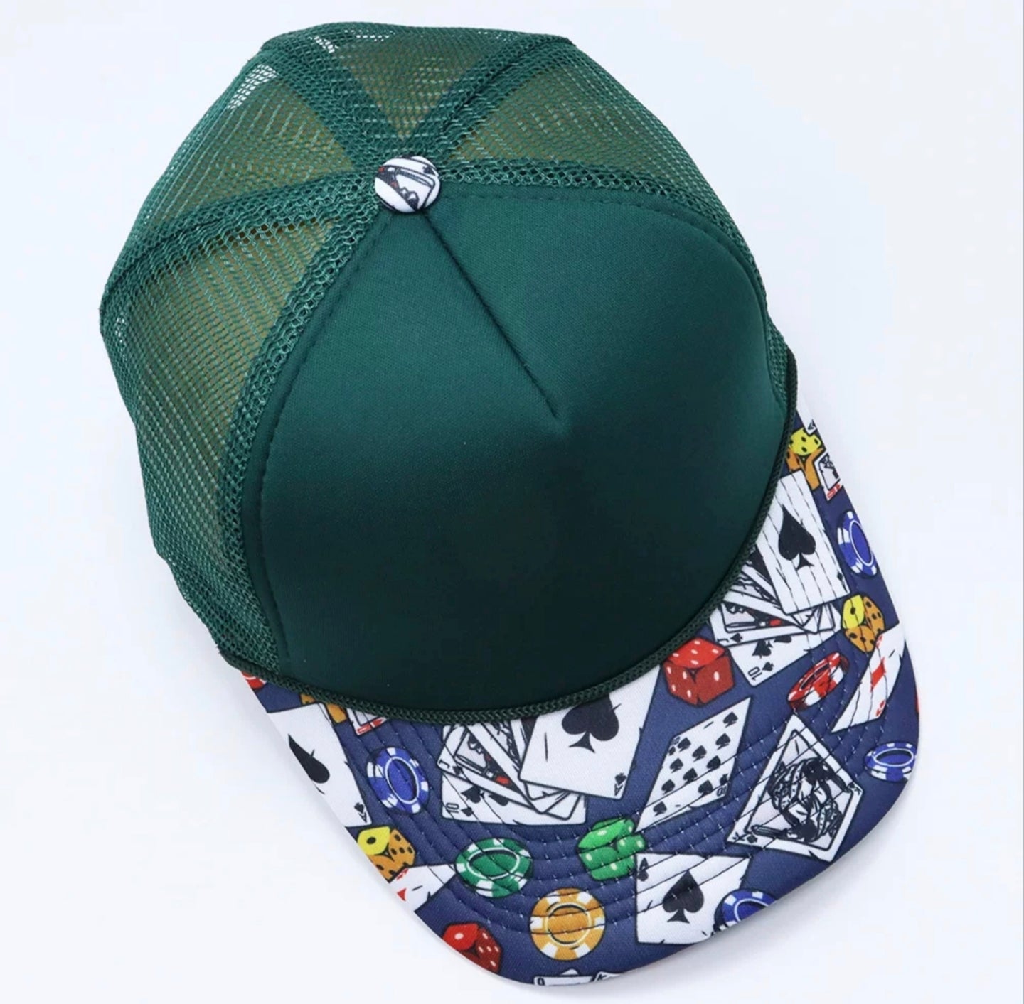 Casino Card Print Trucker Cap