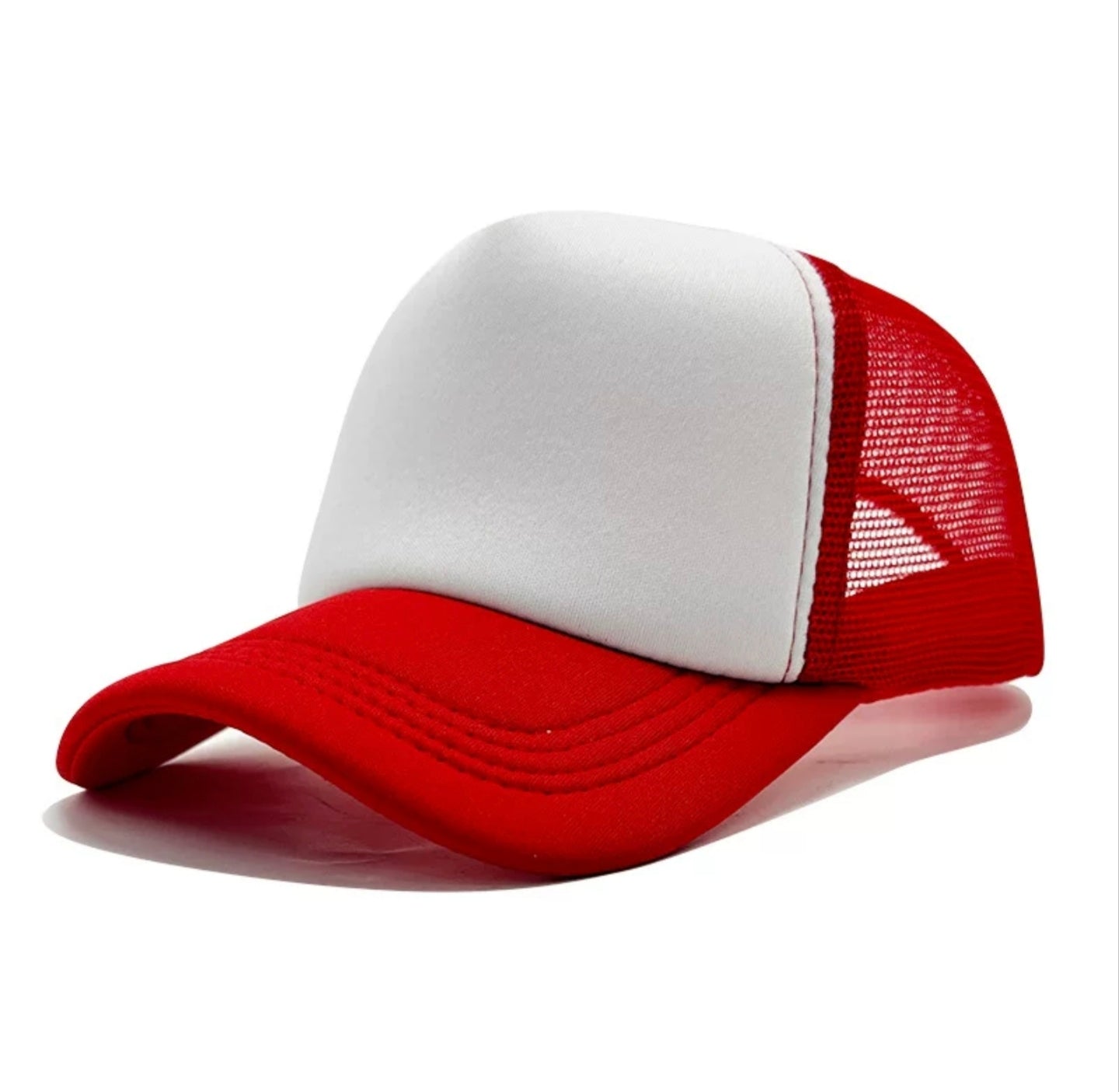  Blank Trucker Hat - Breathable Foam Front Mesh Snapback Baseball Cap for Custom Logo 