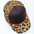 Brown & Yellow Leopard Print Trucker Cap