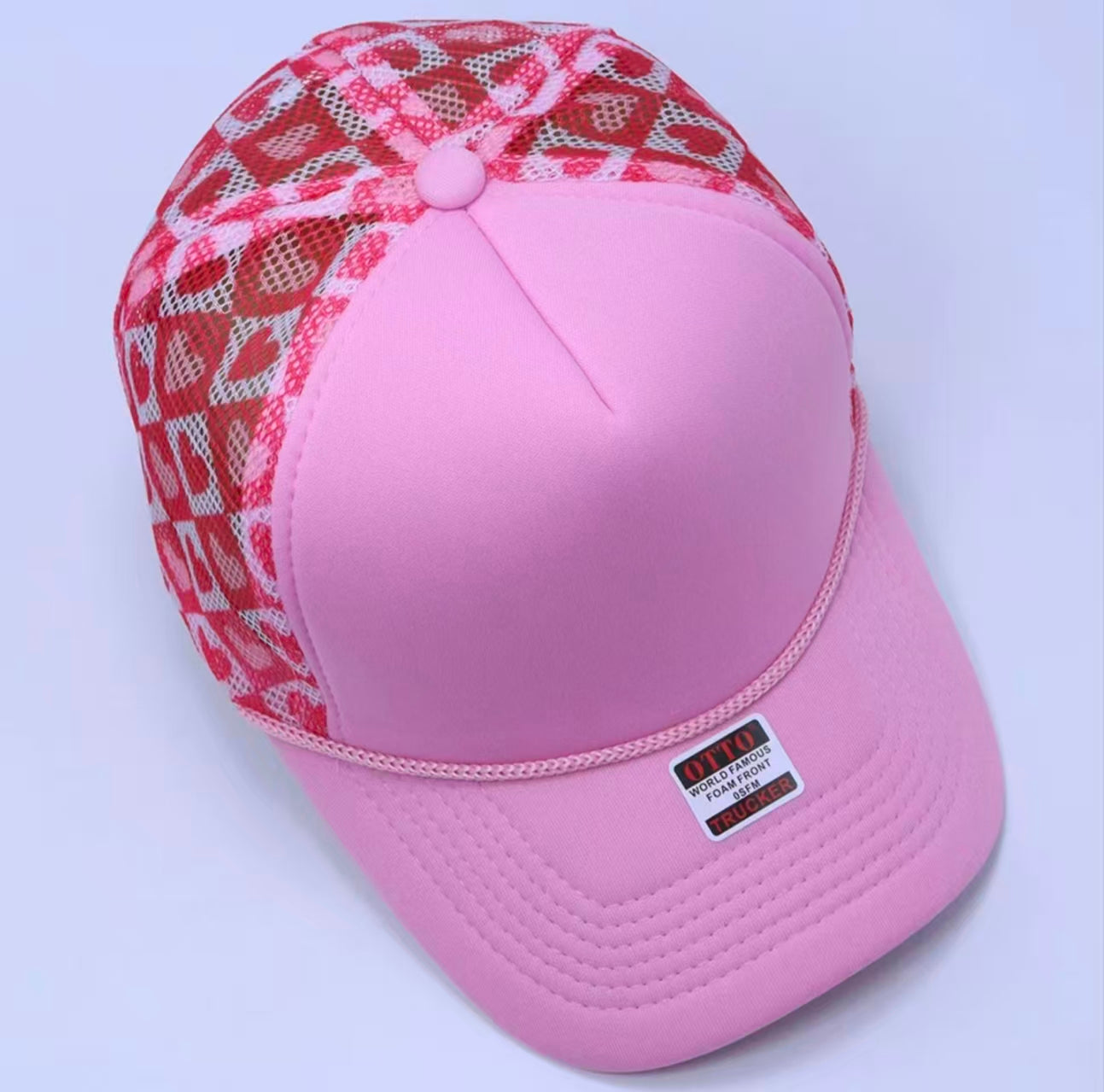 Heart Print Trucker Hat