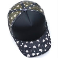 Black White Heart Print Trucker Cap