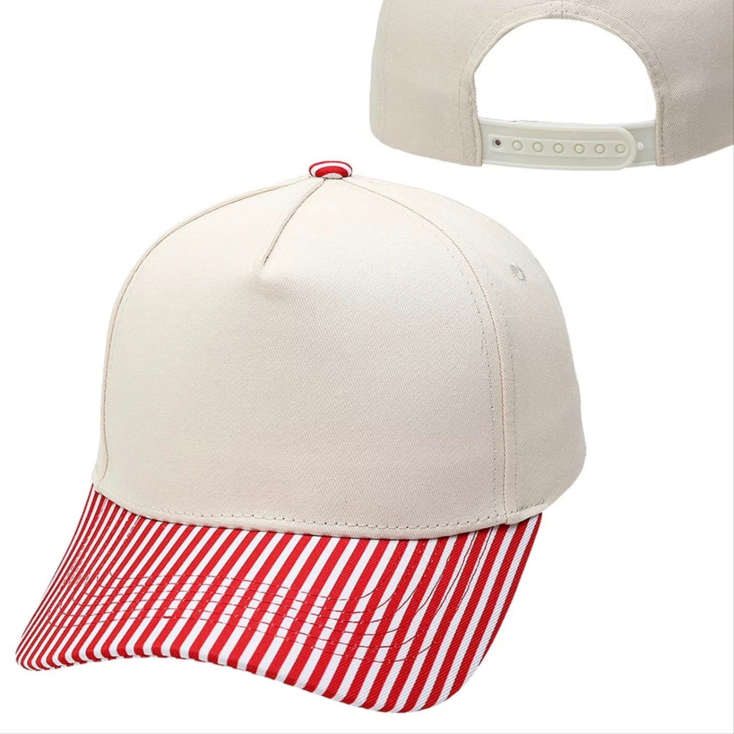 Striped Brim Baseball Cap