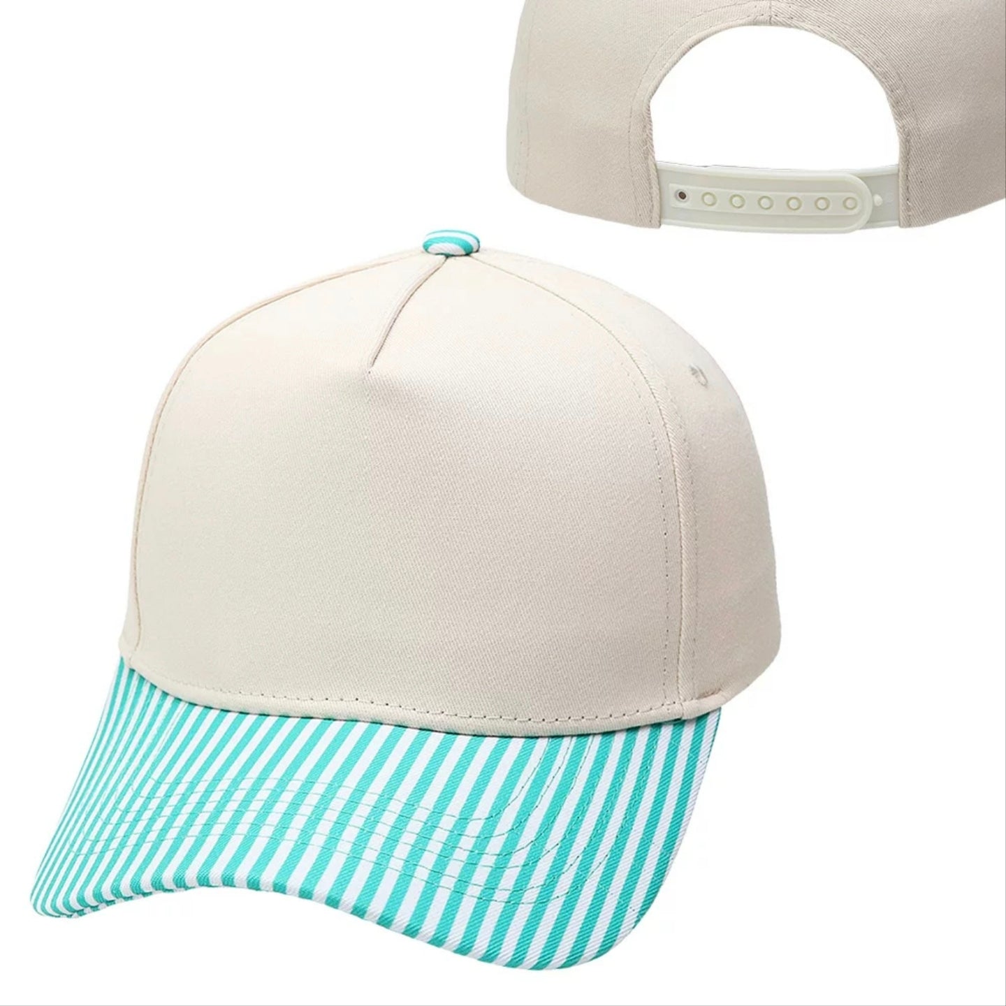 Striped Brim Baseball Cap