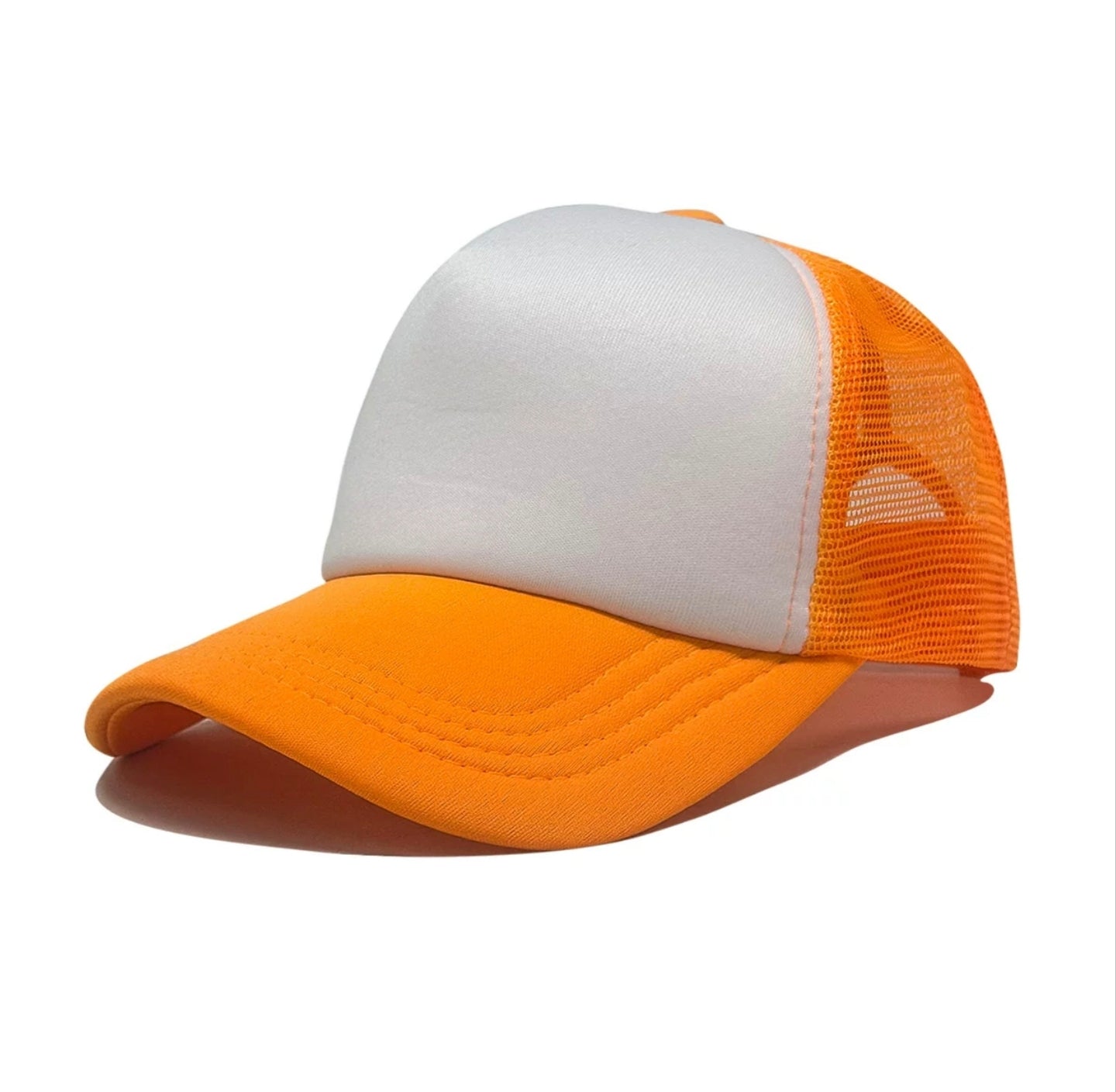  Blank Trucker Hat - Breathable Foam Front Mesh Snapback Baseball Cap for Custom Logo 