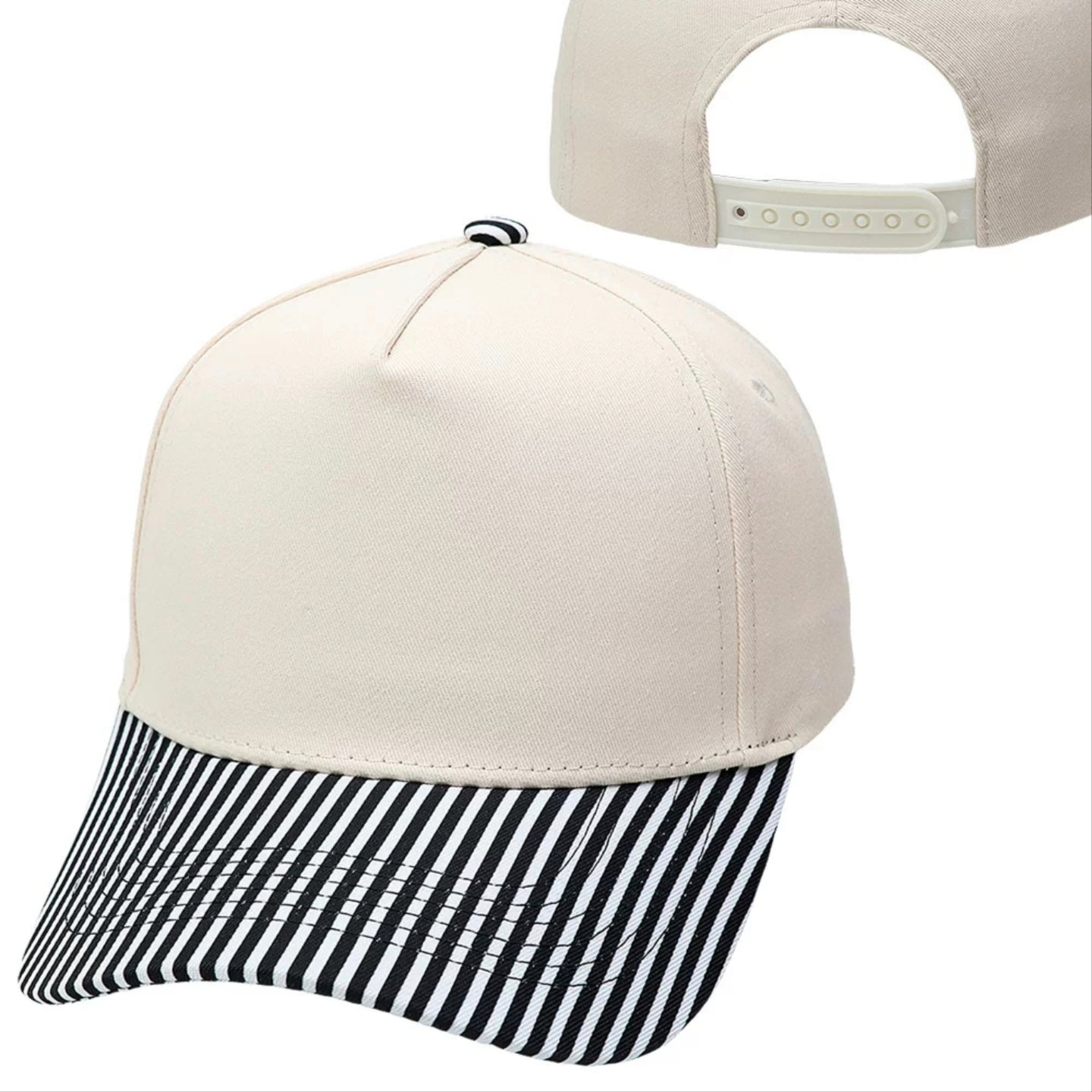 Striped Brim Baseball Cap