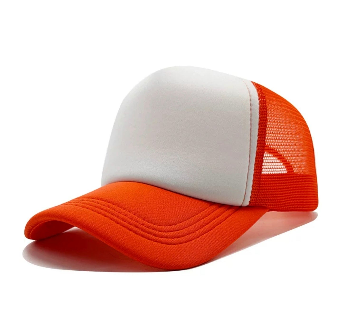 Blank Trucker Hat - Breathable Foam Front Mesh Snapback Baseball Cap for Custom Logo 