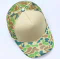Beige Retro Camo Trucker Cap