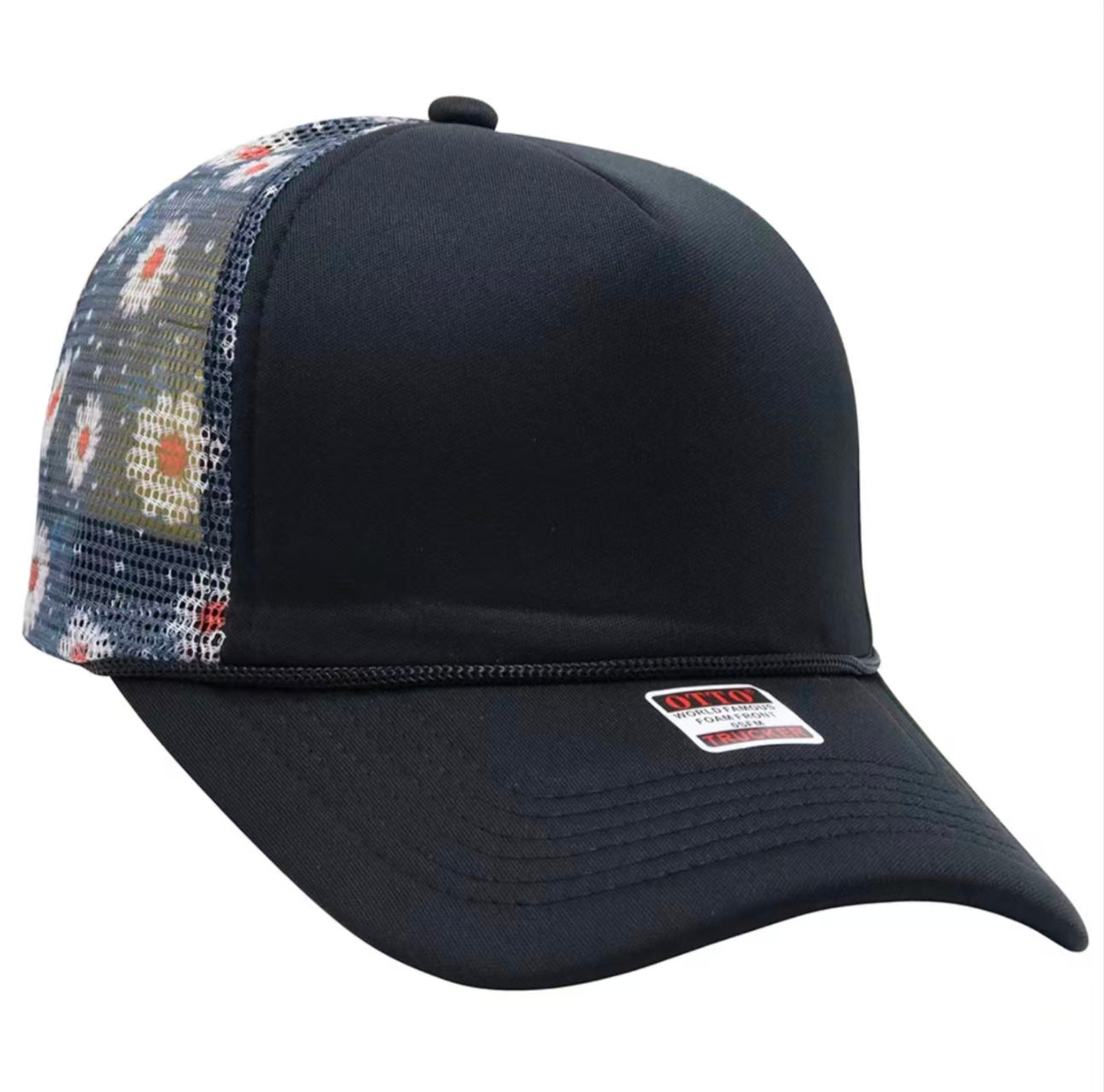 Daisy Black Trucker Cap