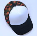 Black Football Print Trucker Cap
