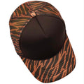 Brown & Orange Tiger Print Trucker Cap