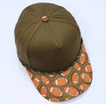 Khaki & Football Print Cap