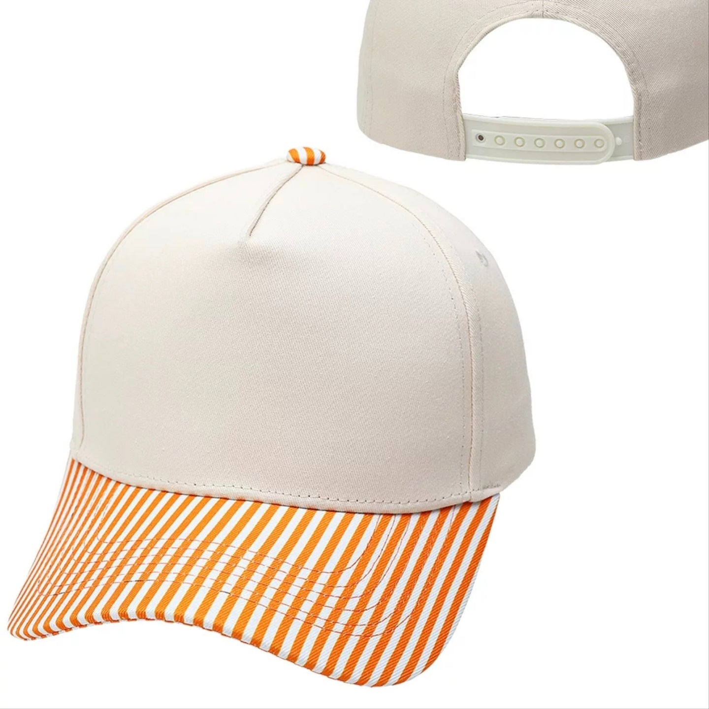 Striped Brim Baseball Cap
