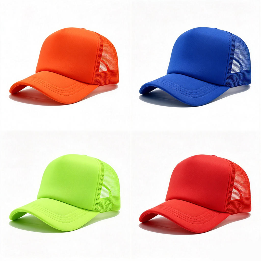 Classic Trucker Hat - Adjustable Snapback Mesh Baseball Cap for Men & Women