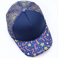 Navy Christmas Candy Print Trucker Cap