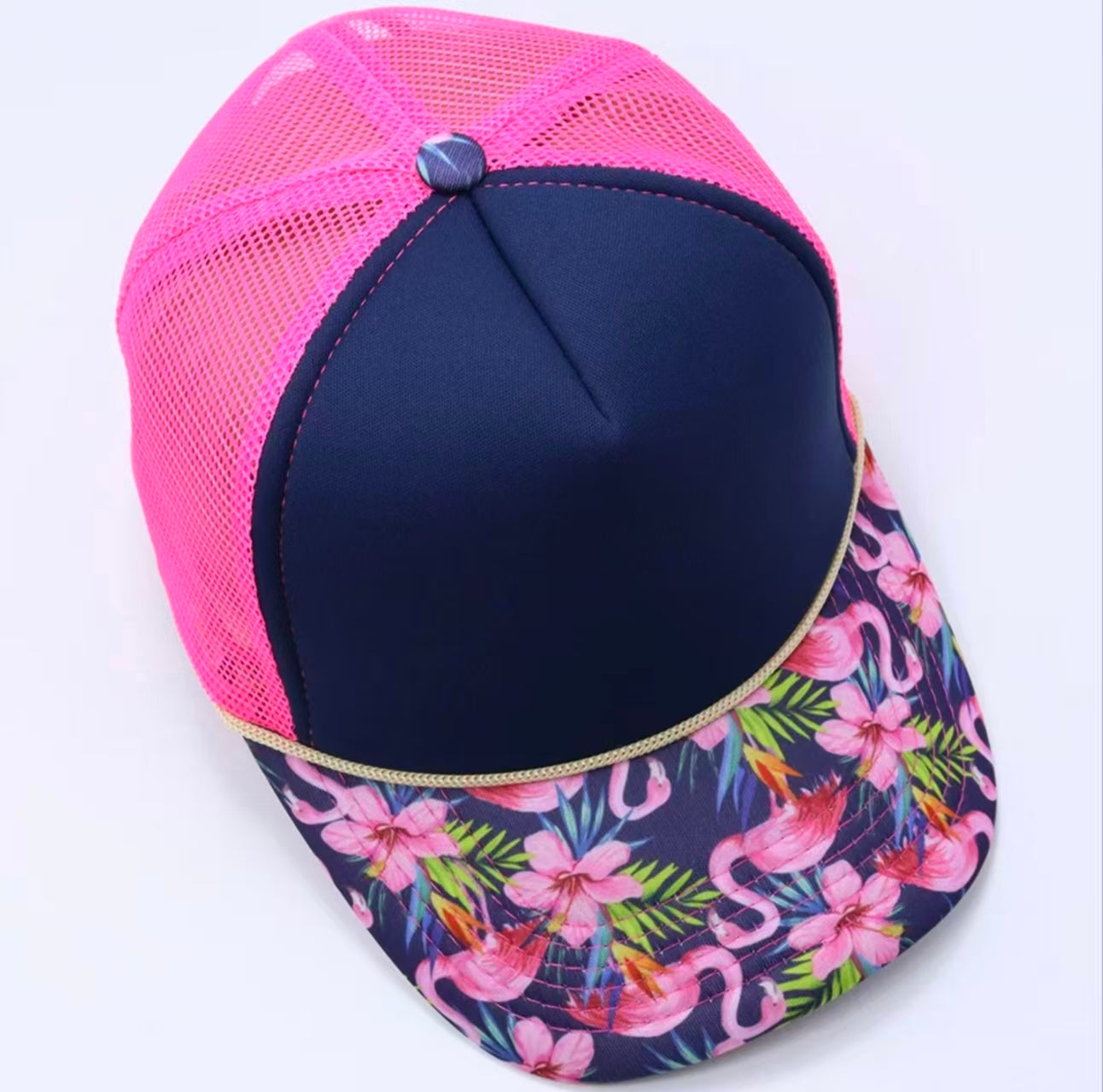 Flamingo Floral Trucker Cap