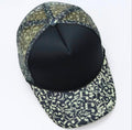 Black Music Note Print Trucker Cap