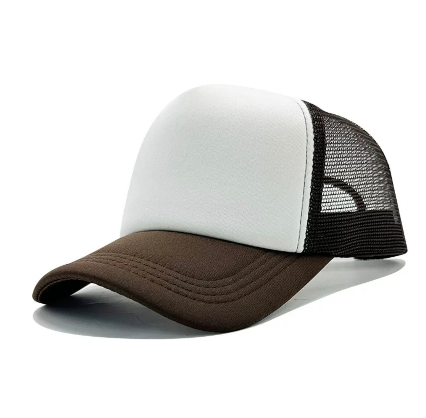  Blank Trucker Hat - Breathable Foam Front Mesh Snapback Baseball Cap for Custom Logo 